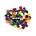 Grava multicolor "Arco Iris"especial para acuarios. 1 kg. - Imagen 1