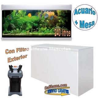 KIT ACUARIO de 240 litros AQUALUXPRO + MESA AQUA STAND - Imagen 2